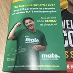 $20 off Per Month for 6 Months on Any nbn Plan (New Customers Only) @ Mate