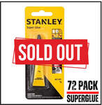 72 Pack x 3mL Stanley Super Glue $29.95 Delivered @ South East Clearance Centre