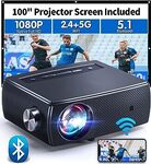CLOKOWE 5G Wi-Fi Bluetooth Projector, Native 1080P $94.99 Delivered @ GRISWOLD TEC via Amazon AU