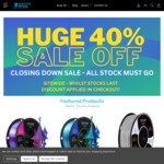 40% off Store Wide on All 3D Printer Filament + Delivery ($0 MEL C&C) @ Master Spool