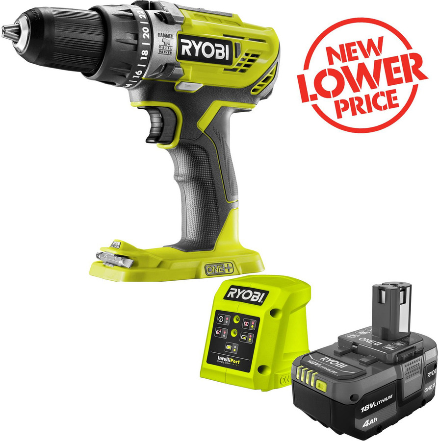 Ryobi 18V 4Ah ONE+ Hammer Drill Kit $98.49 + Delivery ($0 C&C/ in-Store ...