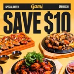 [NSW,SA,WA,VIC,ACT] $10 off Min $30 Spend @ Gami Chicken and Beer