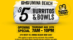 [NSW] $5 Burritos & Bowls (Usually from $13.70) on Thursday (15/8) from 7am to 10pm @ Guzman Y Gomez (Umina)