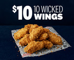 10 Wicked Wings for $10 - Pickup Only @ KFC App or Online