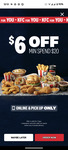 $6 off $20 Minimum Spend App Order, Pickup Only @ KFC App