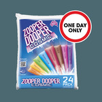 Zooper Dooper 8 Cosmic Flavours Water Ice 70ml Tubes 24-Pack with Minimum $50 Online Spend @ Coles
