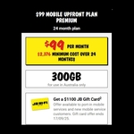 Get a $1,100 JB Hi-Fi Gift Card with JB Hi-Fi Mobile $99/Month 24 Months Plan in-Store (New & Port-in Customers Only) @ JB Hi-Fi