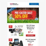 DealsDirect $10 Shipping Cap until 1 April + Pre-Easter Clearance Sale