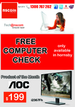 Free Computer Hardware Check in NSCOM Hornsby Branch for April