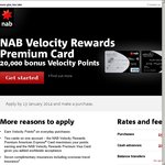20,000 Bonus Velocity Pts with NAB VA Rewards Cards