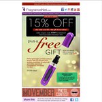 15% off Perfume and Cologne (Free Personal Atomizer with Purchases over $30 USD) @ FragranceNet