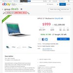 APPLE 13' MacBook Air $999