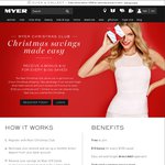 Myer $10 Gift Card with Every $100 My Christmas Club