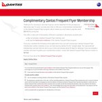 Free Membership to Qantas Frequent Flyer Program