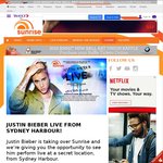 Win 1 of 250 Double Passes to See Justin Bieber Perform in Sydney Harbour from Sunrise