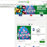 Win a $1,000 WISH Gift Card Daily or $20,000 Cash Weekly from Woolworths (Purchase $10+ Worth of Easter Confectionery)