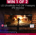 Win 1 of 2 LG UltraWide FHD 29” Freesync IPS Monitor from Mwave.com