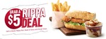 Red Rooster Rippa $5 Meal Box: Burger, Mash and Gravy, Small Fries (No Drink)