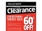 Wallace Bishop Sale (up to 60%)