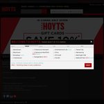 10% off Hoyts Gift Cards in Store Only