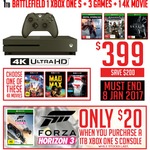 Xbox One S (Military Green) 1TB Console with 3 Games and a 4k Movie for $399 (+ $20 Forza Horizon 3 Promo) at EB Games
