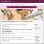 Qatar Airways Treasure Hunt - Find The Golden Ticket (Example: Adelaide / Melbourne <-> Pisa under $700)