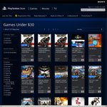 (PS4) PSN AU Games Under $30