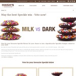 Win a "Specktacular Speckles" Chocolate Hamper Worth $106 from Haigh's Chocolates
