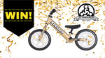 Win 1 of 2 Limited Edition 10th Anniversary 12" Strider PRO Gold Bikes Worth $229 from Strider