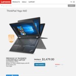 Lenovo ThinkPad Yoga 460 i7-6500U with 2GB GeForce 940M $1479 @ Lenovo
