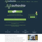 Free US $10 of Cryptocurrency from New Startup Authorship.com Listing 14th Sept