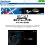 Win 1 of 5 Star Wars™: Jedi Challenges AR Headsets Worth $399 from Harvey Norman