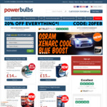 20% off Everything @ Powerbulbs (Automotive Bulbs)