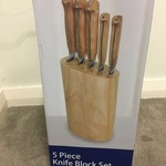 [NSW] House and Home Knife Block 5 Piece Set $15 (Was $45) @ Big W Hurstville