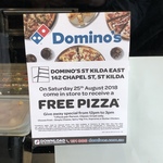 [VIC] Free Pizza at Domino's St Kilda East (Pickup Only)
