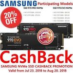 Samsung 970 Pro 512GB/1TB Nvme M.2 $380/ $695 ($305/ $575 after Cashback) Delivered @ Shopping Express eBay
