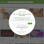 Groupon 10% off Sitewide Flash Sale (Maximum $40 Discount)