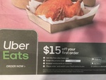 $15 off Uber Eats for New Customers
