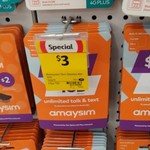 amaysim $10 Starter Kit for $3 2GB Data/28days @ Coles