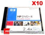 $19.95 10pcs x HP DVD+R 8.5GB 2.4X DUAL LAYER SINGLE JEWEL CASE @ ShoppingSquare