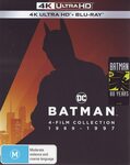 [Prime] Batman 4-Film Collection 1989–1997 (4K + Blu-Ray) $39.99 @ Amazon AU