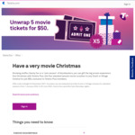 5 Standard Movie Vouchers at Event or Village Cinemas for $50 @ Telstra Plus (Membership Required)