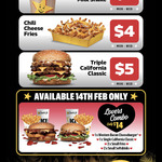 [QLD, NSW, SA, VIC] February Daily Deals $3-$5 (Every Mon to Wed) & All Week Deals via MyCarl's App @ Carl's Jr