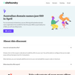 Australian Domain Names $10 for First Year ($16 Renewal) @ Sitefoundry