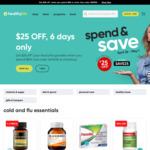 $25 off $80 Spend Sitewide (No Exclusions) + Free Delivery @ healthylife