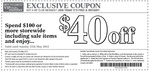 $40 off $100 Spend at Spotlight with Voucher
