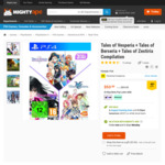 [PS4] Tales of Vesperia + Tales of Berseria + Tales of Zestiria Compilation $53 + $5.99 Delivery @ Mighty Ape