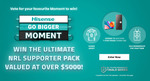 Win The Ultimate Supporter Package Inc TV and Fridge Valued at over $5000 from Hisense
