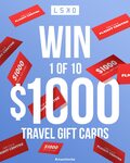 ​Win 1 of 10 $1000 Travel Vouchers from LSKD