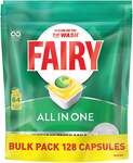 Fairy All-in-One Dishwasher Tablets 128 Capsules - $36.00 ($0.28 Per Capsule) in-Store Only @ The Reject Shop